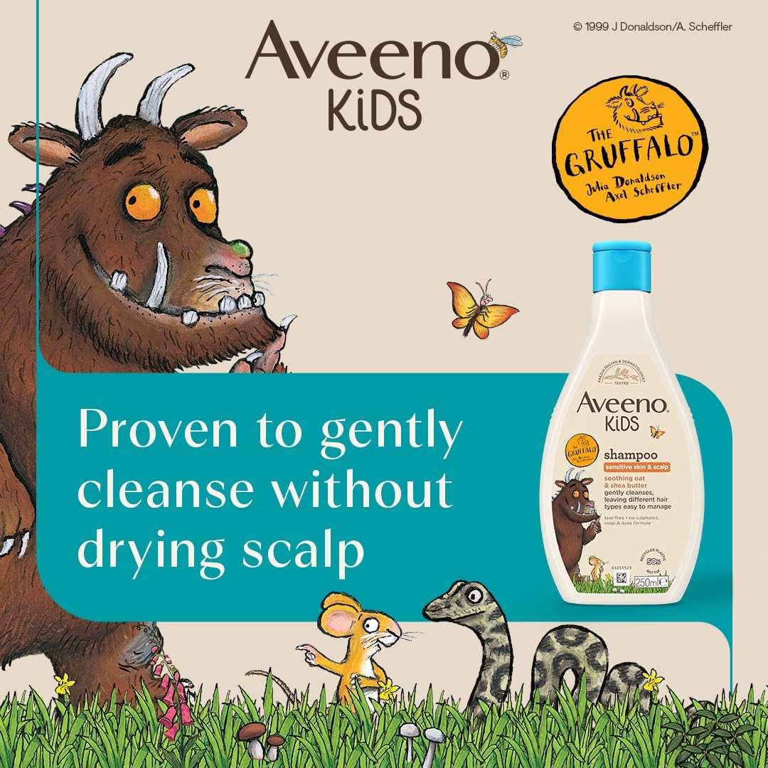 Aveeno Kids Shampoo with Soothing Oat & Shea Butter 250ml Gruffalo Edition