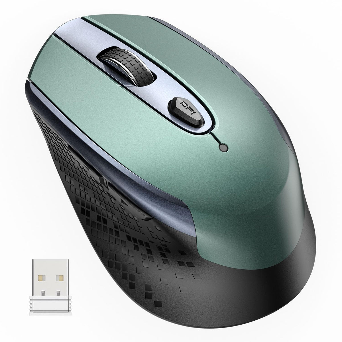 cimetech Wireless Mouse for Laptop, Portable Slim Silent Design for Left & Right Hand Users, Storable Nano Receiver, 800-1600 DPI, 2.4G Compact Computer Mice for MacBook, PC, Windows, Chromebook