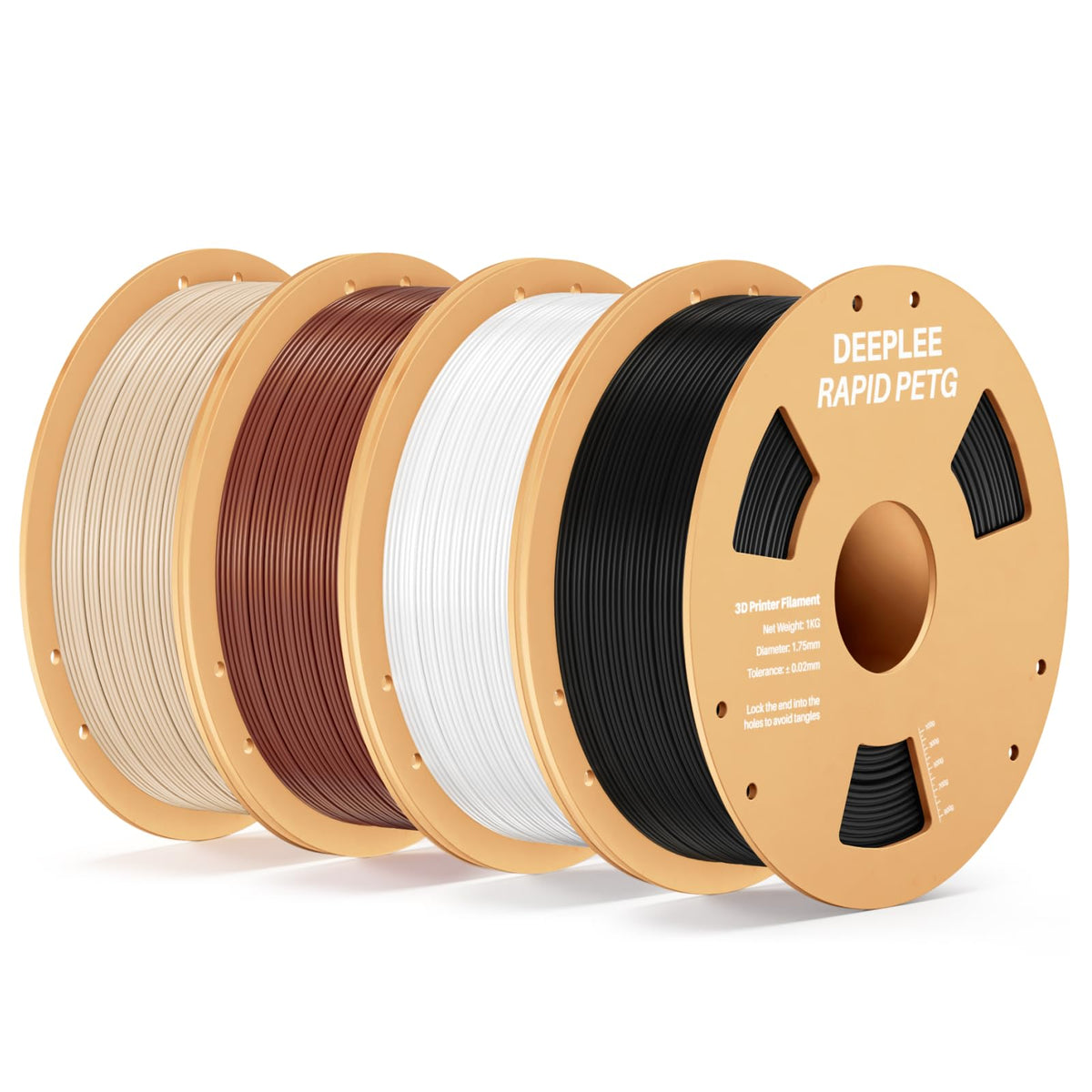 DEEPLEE Rapid PETG Filament 1.75mm Black 1KG