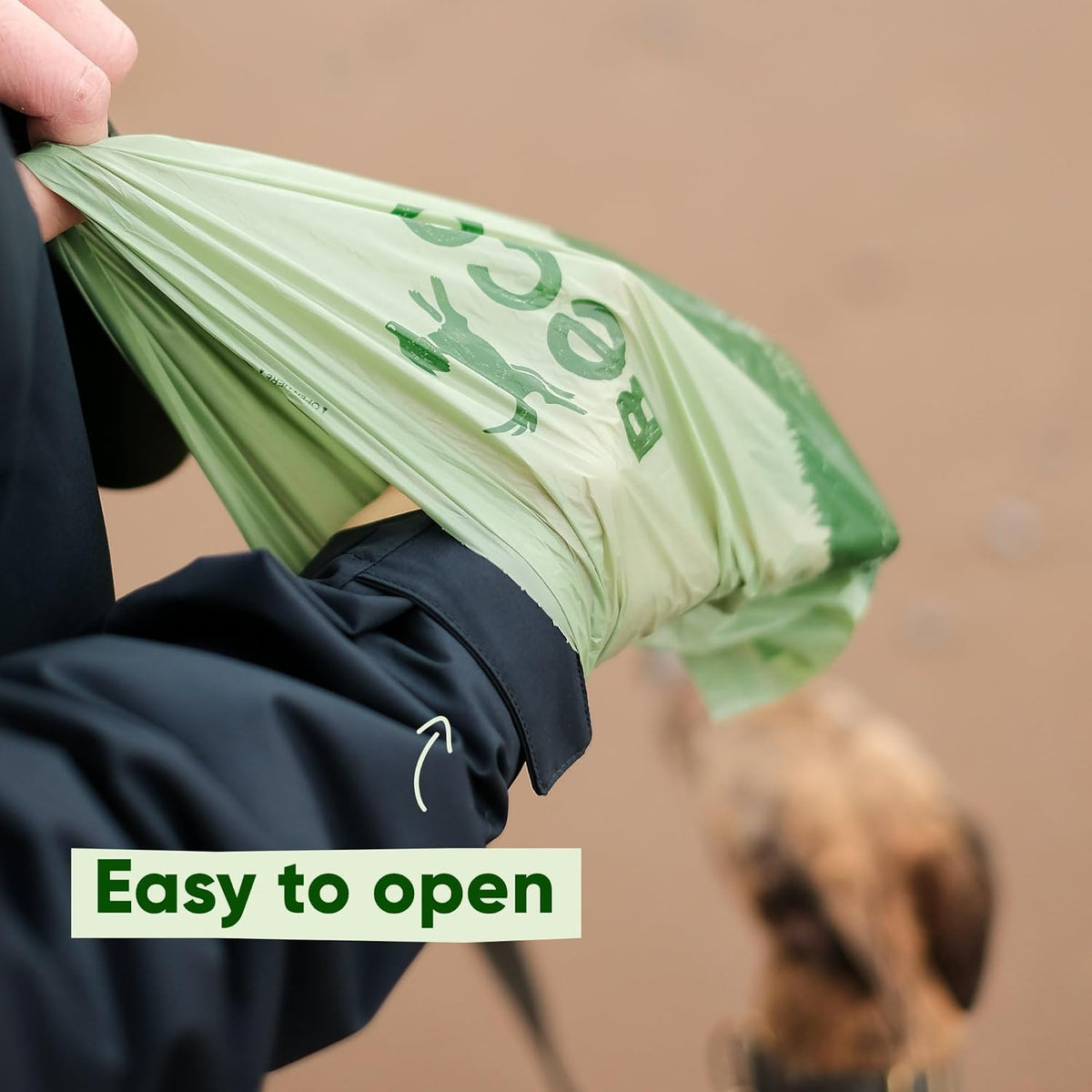 Beco Dog Poo Bags, 94% Recycled Plastic, Unscented Refill Rolls, 270 Bags