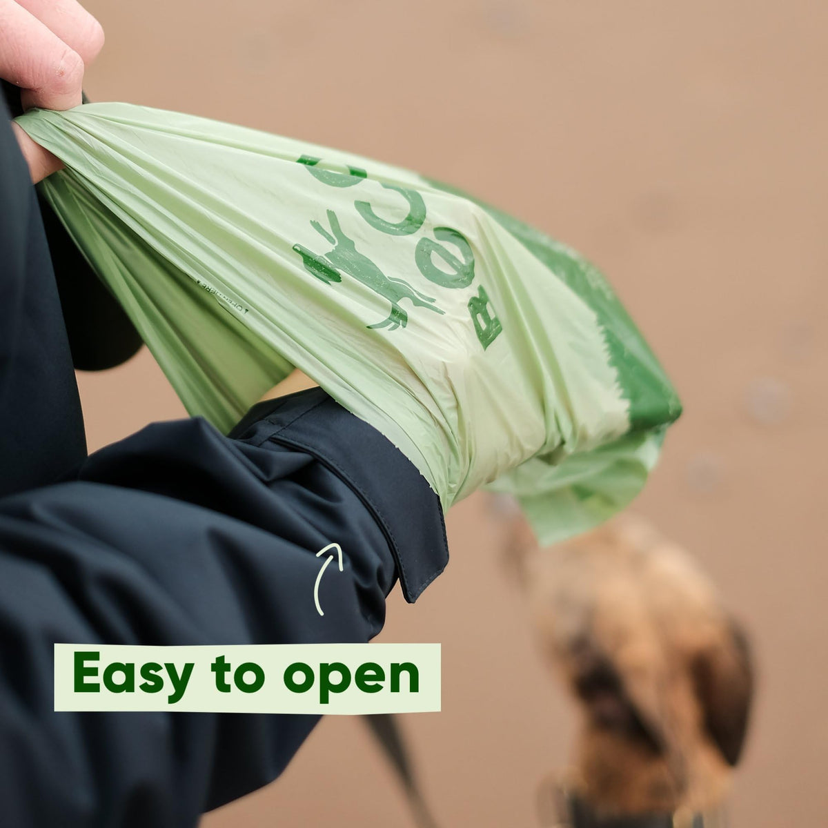 Beco Dog Poo Bags, 94% Recycled Plastic, Unscented Refill Rolls, 270 Bags