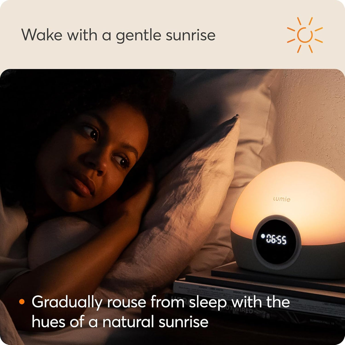 Lumie Bodyclock Spark 100 Wake-Up Light Alarm Clock, White