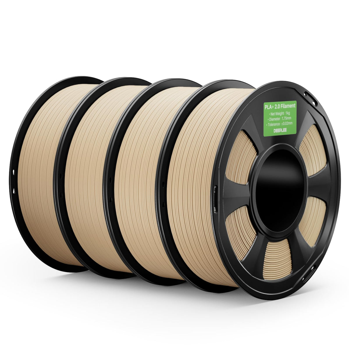 DEEPLEE PLA Plus 1.75mm Filament Beige/Brown 2KG Bundle