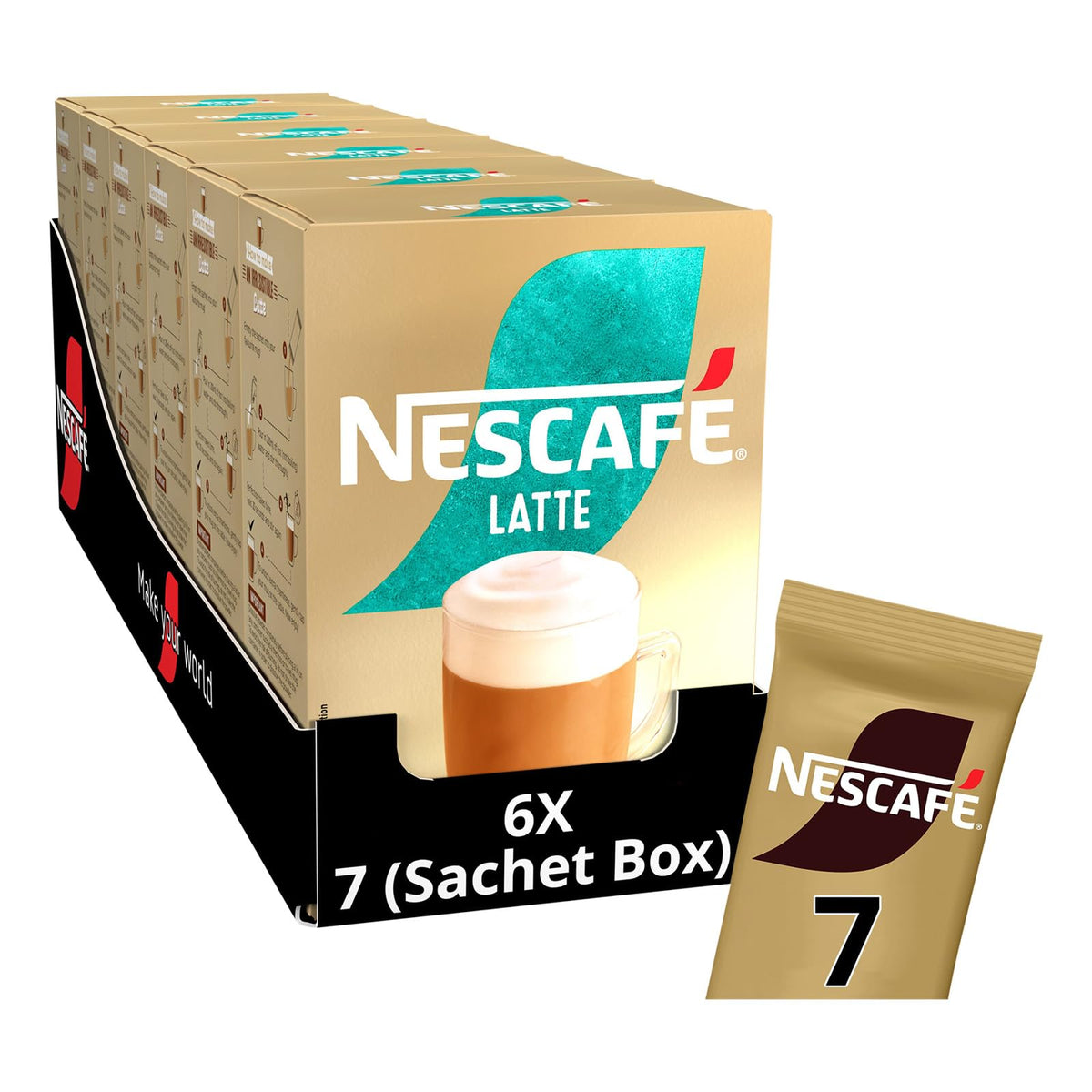 NESCAFÉ Latte Instant Coffee Sachets - 72 x 18g