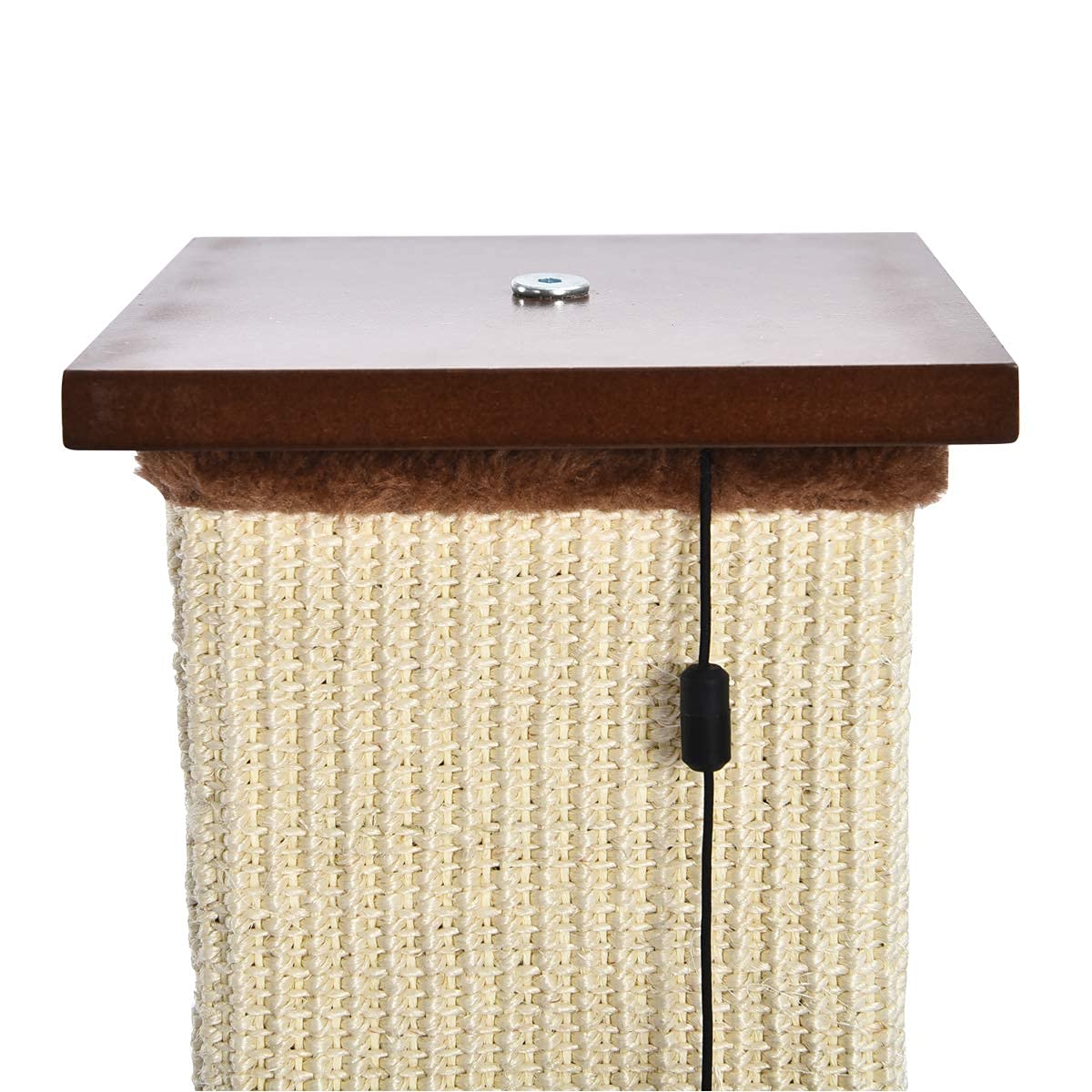 Amazon Basics Cat Scratching Post for Indoor Cats, Standard with Dangling Toy, 80 cm, Grey
