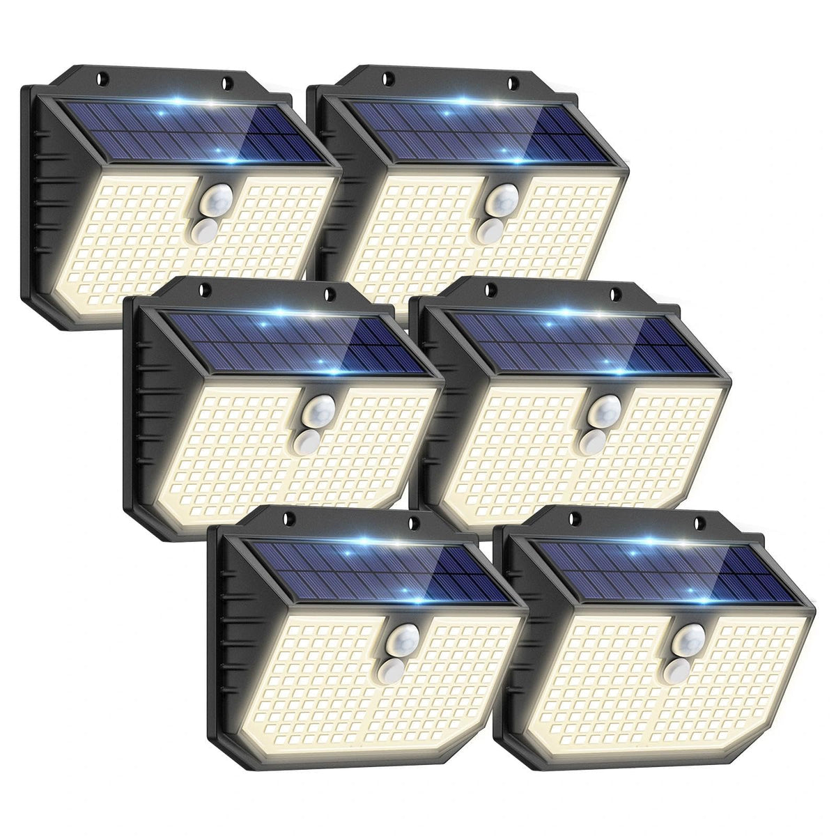 nipify Solar Lights,Upgraded 3000K Warm Solar Garden Lights,3 Modes Motion Sensor and IP65 Waterproof Solar Lights Outdoor Garden for Outside Shed Driveway Backyard Garage Walkway Wall Fences