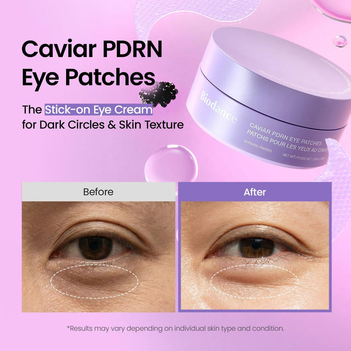 BIODANCE Collagen Peptide Hydrogel Under Eye Patches. 60 Counts