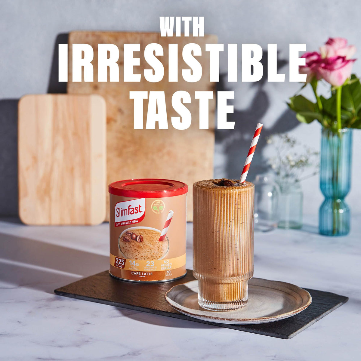 SlimFast • Meal Replacement Powder • Caramelised Biscuit Flavour • 584g
