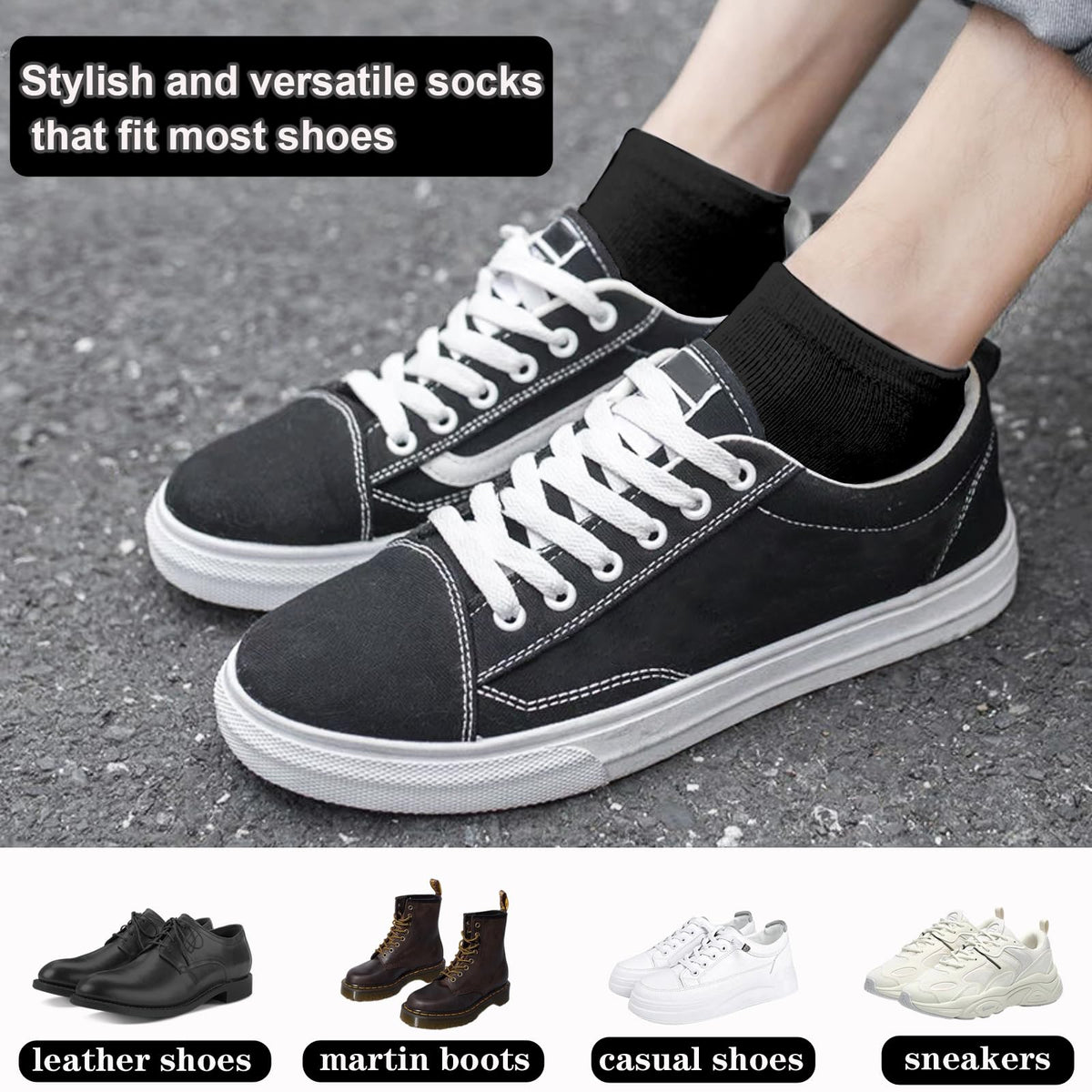 KEYRI 6 Pairs Ankle Socks Low Cut Trainer Socks