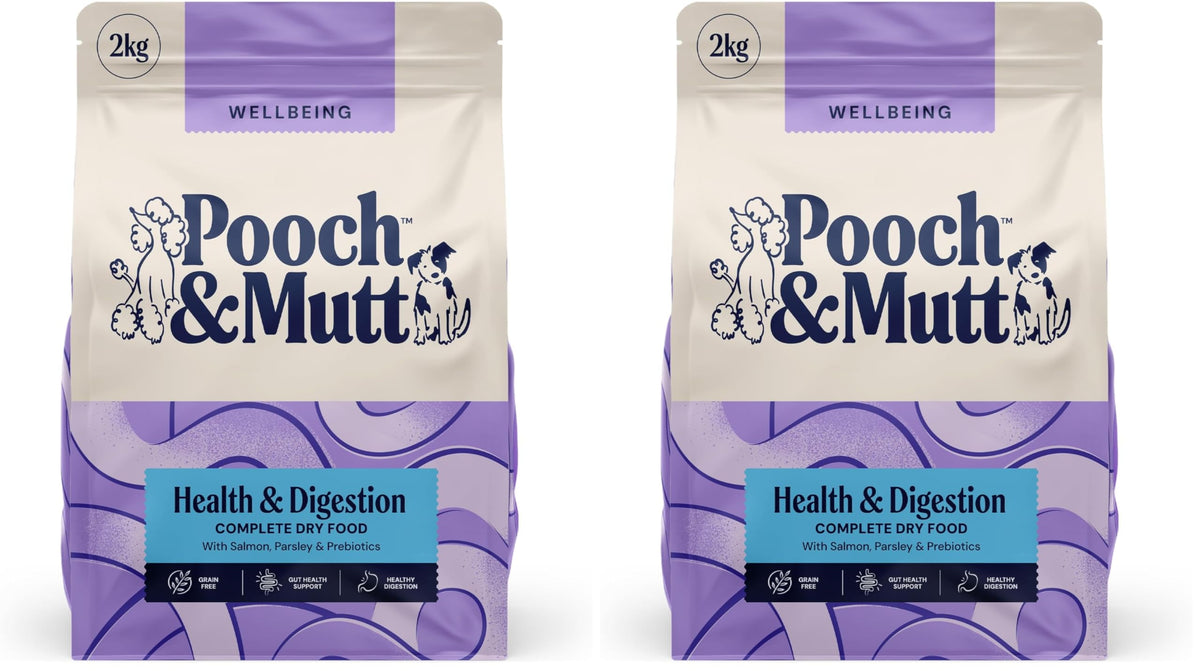 Pooch & Mutt - Health & Digestion Dry Dog Food, Salmon & Sweet Potato, 2kg