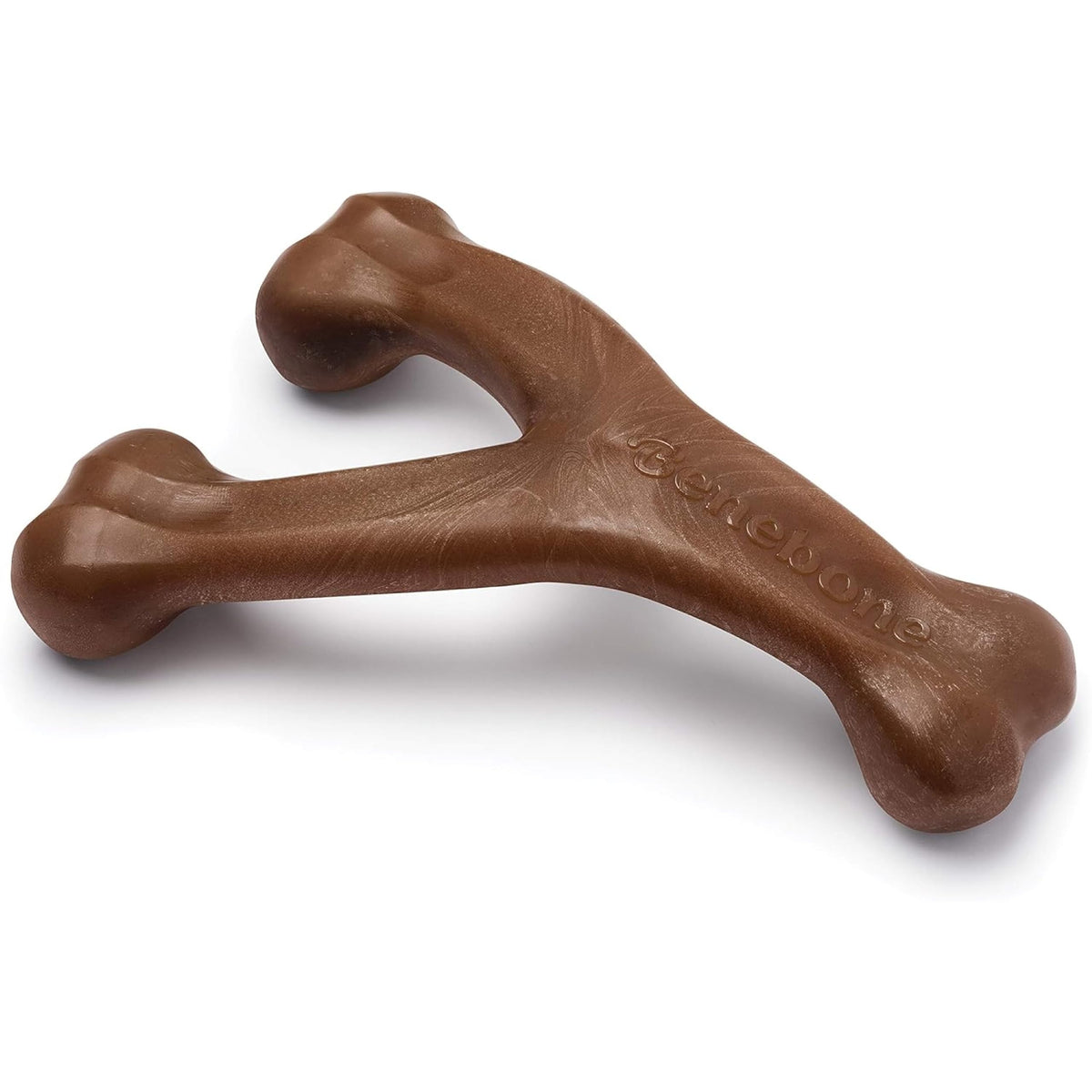 Benebone Wishbone Dog Chew Toy for Aggressive Chewers, Real Bacon, Medium