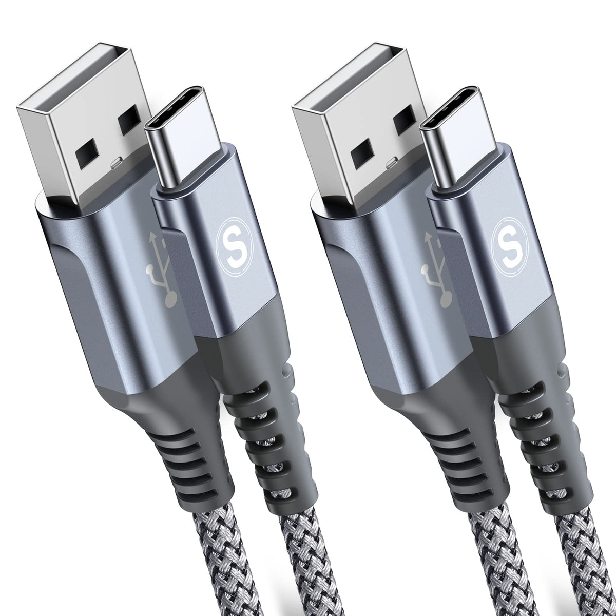 2-Pack 2M USB C Cable 3.1A Fast Car Charger Cable Compatible for iPhone 17 air 16 15 Plus Pro Max, Samsung Flip/Fold 7 6 5 4 3 S26 S25 S24 S10 S20 S21 S22 S23 A16/15/14/13/12 A35/A34 A56/55/54, Pixel