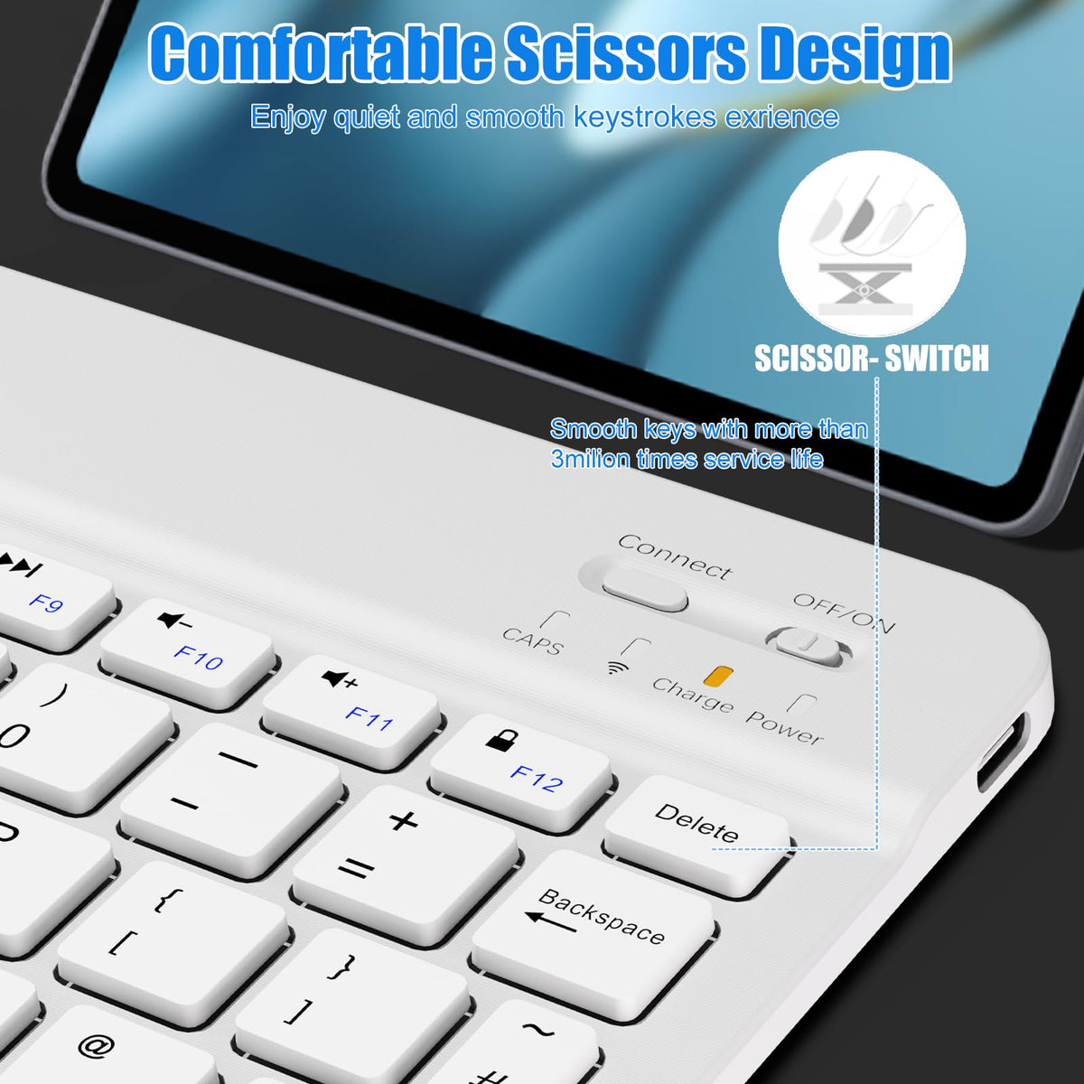 NOOX Bluetooth Keyboard for iPad, Galaxy Tablets, SmartPhones