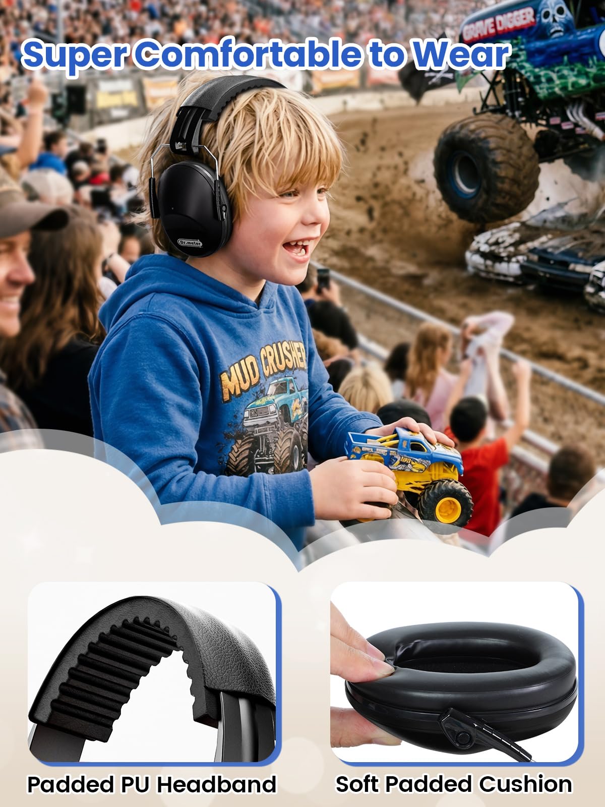 Dr.meter Ear Defenders Children SNR 27.4dB for Autism, Sensory Needs
