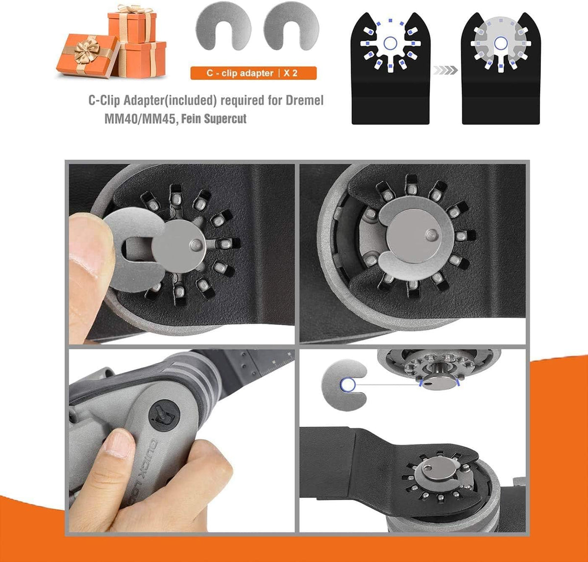 LEILUO 6Pcs Multitool Hook Blade, Multi Tool Hook Knife Blade Set