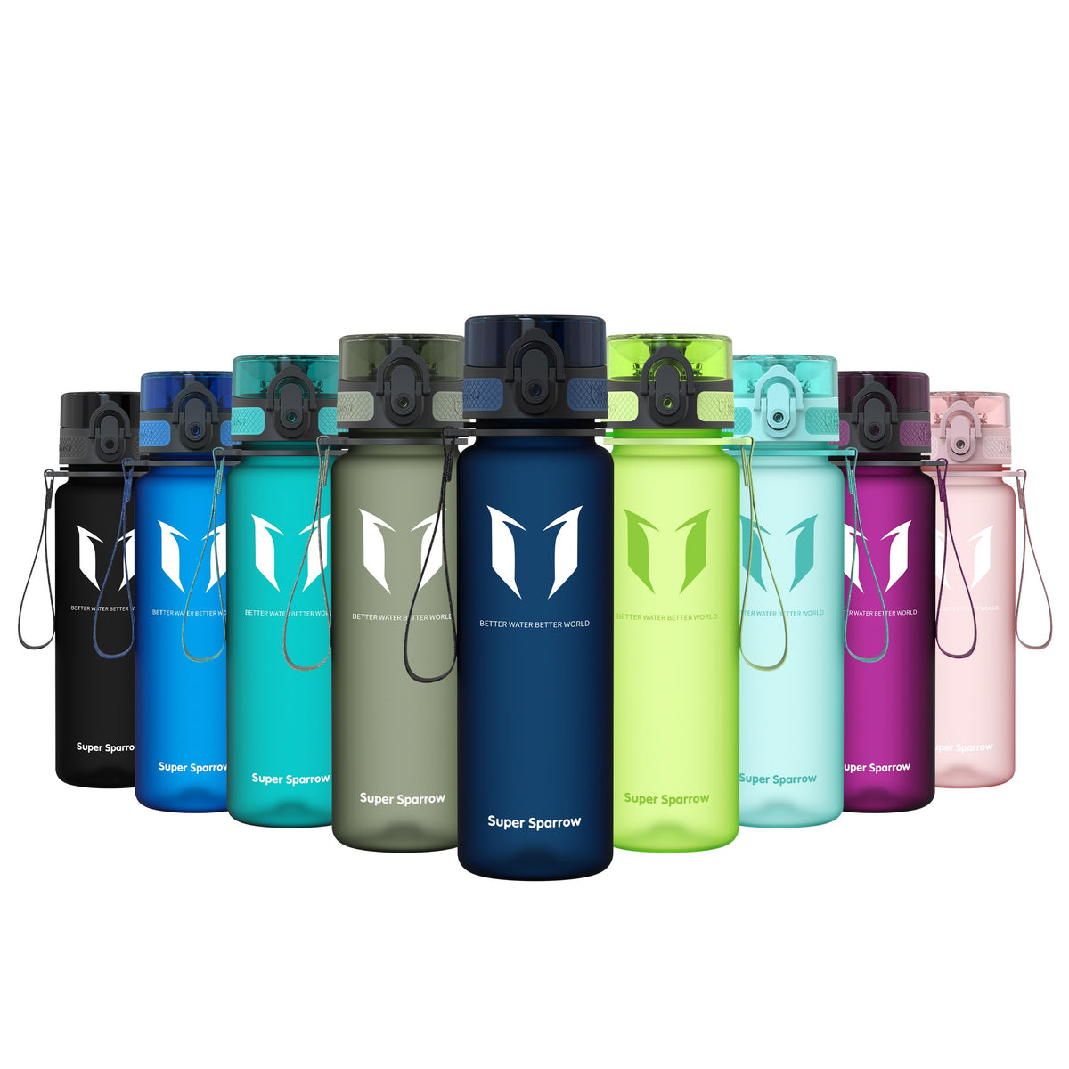 Sparrow Water Bottle 500ml/750ml/1L BPA-Free Tritan Drinks Bottle One-Click