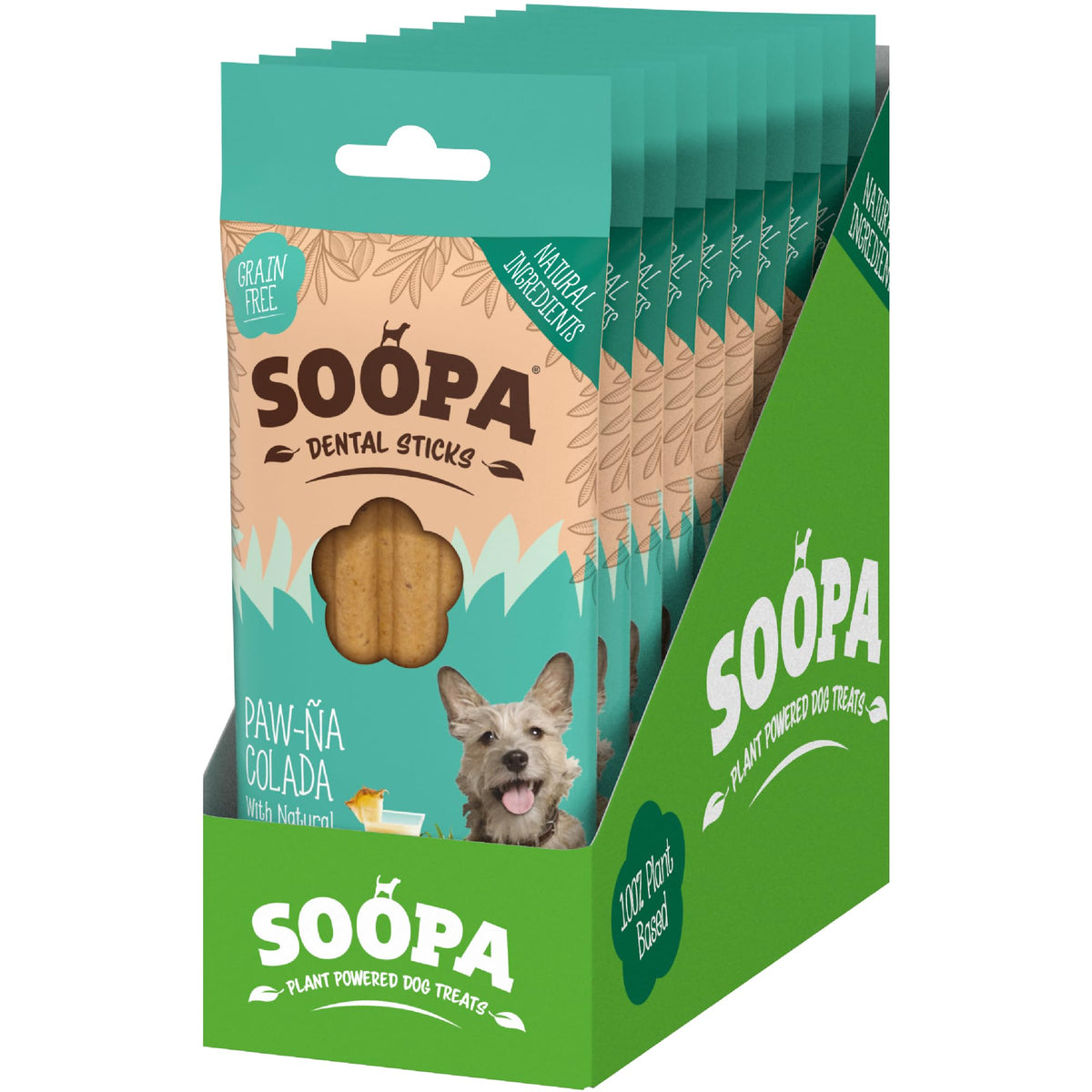 Soopa Carrot & Pumpkin Dog Dental Sticks, Chews to Clean Teeth, 100 g, 1-Pk
