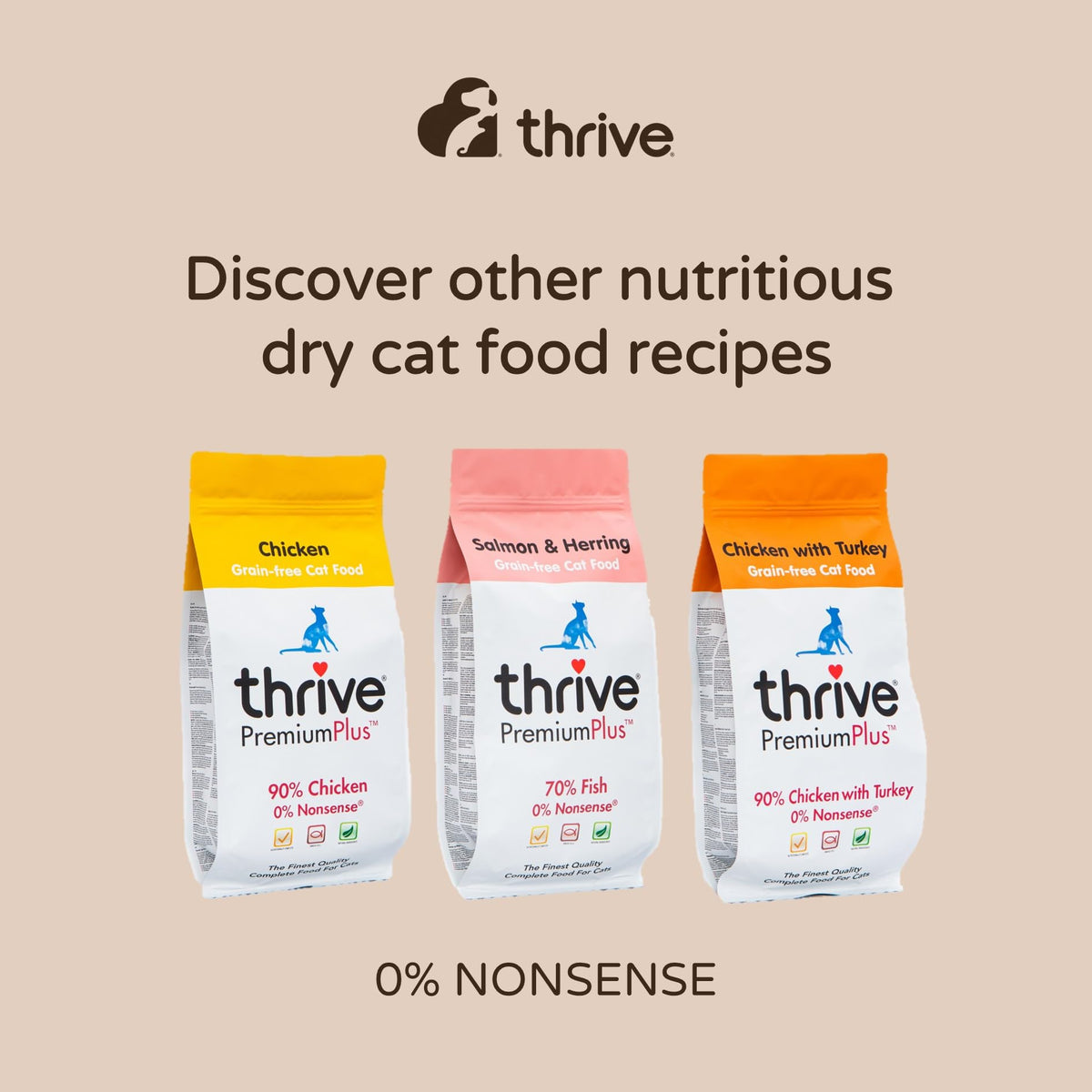 thrive Cat PremiumPlus Dry Food- CHICKEN with TURKEY 1.5kg