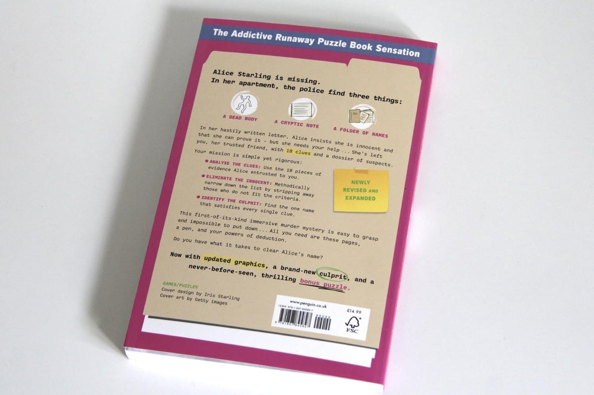 The Killer Isn't Alice: The Bestselling Interactive Murder Mystery Puzzle Book - 46,600 Suspects, 1 Killer. Can You Solve the Crime?