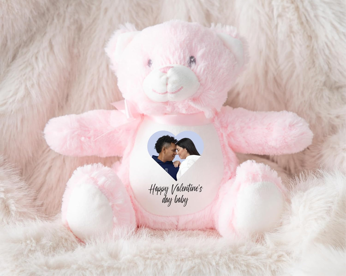 Custom Photo Teddy Keepsake | Personalized Picture Bear for Birthdays & Special Occasions | Memorial Baby Loss Keepsake | Personalised Gifts for Girlfriend, Multi