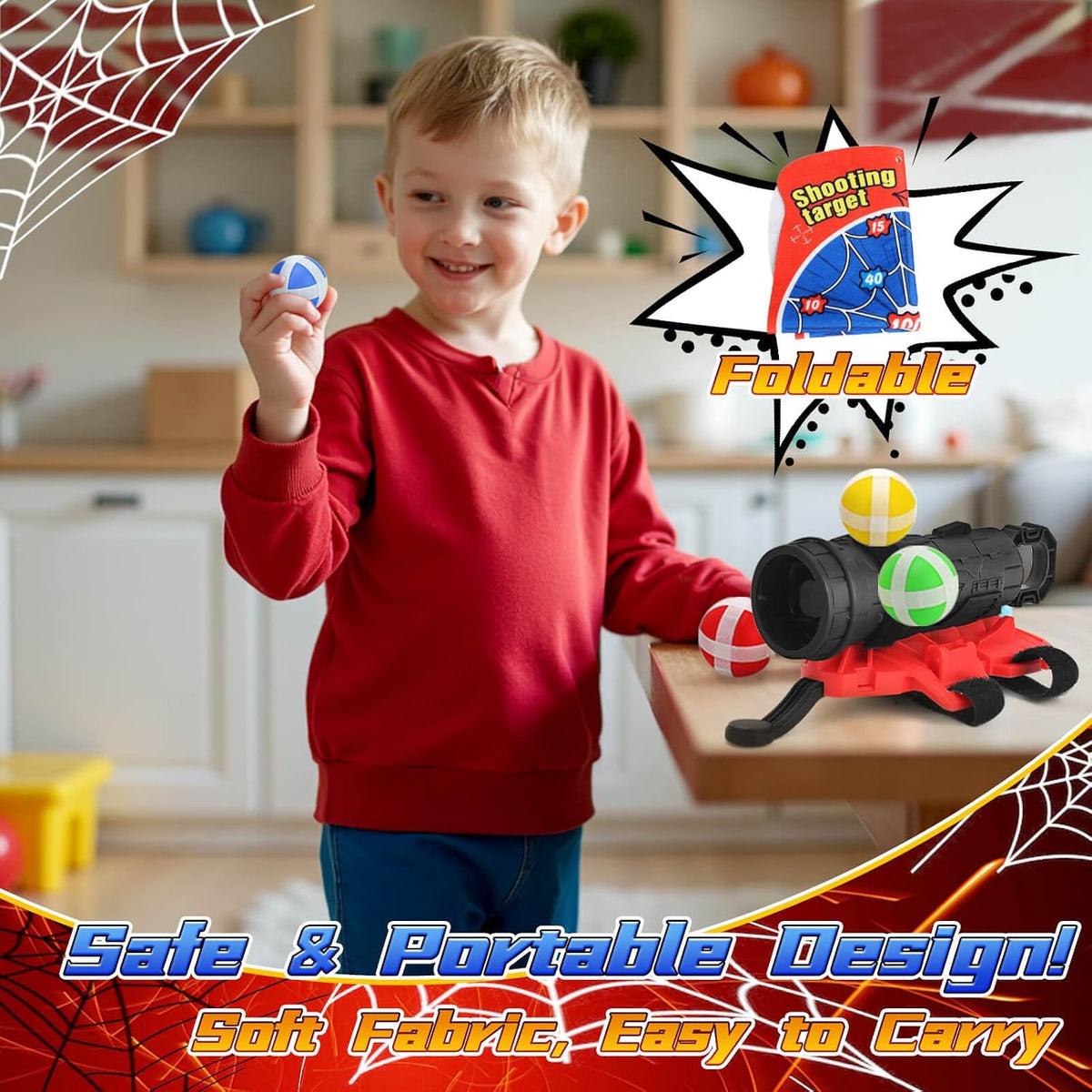 YOTOY Toys for Boys 3 4 5 6 7 8 9 10 Year Old Spider Dart Board Toy for Boy