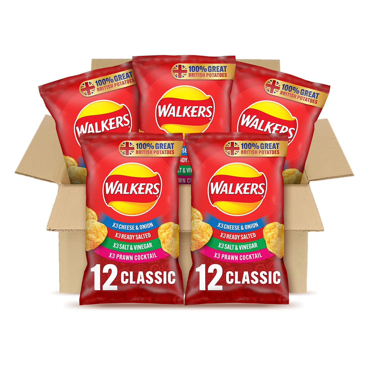 Walkers Baked Snacks Sea Salt 6 x 22g