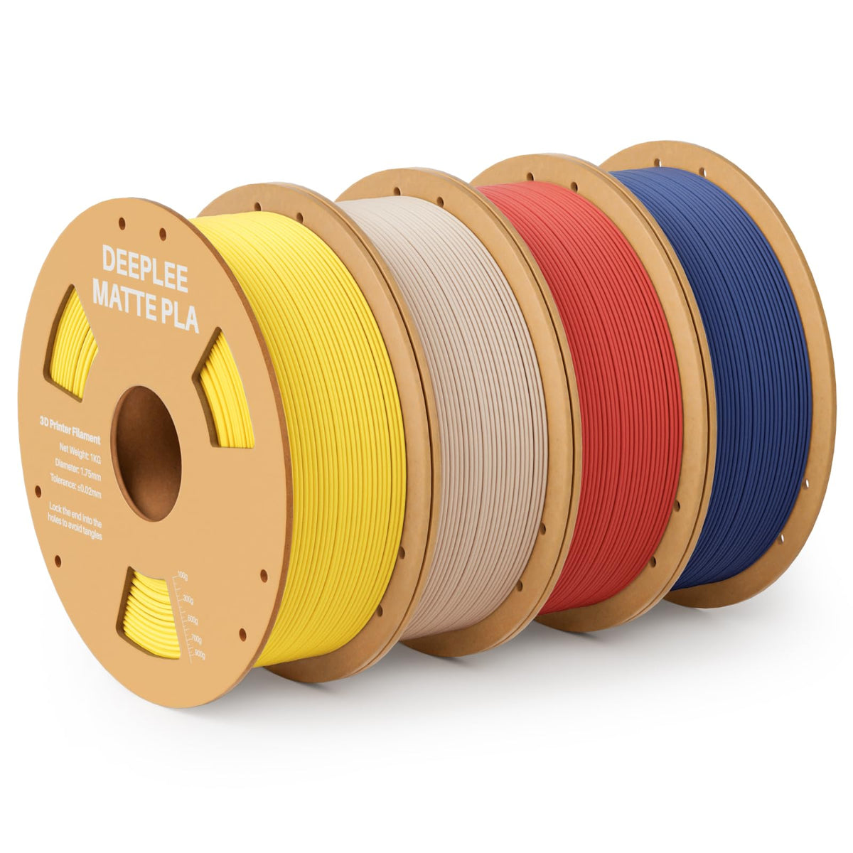 DEEPLEE Matte PLA Filament 1.75mm Matte White 1kg