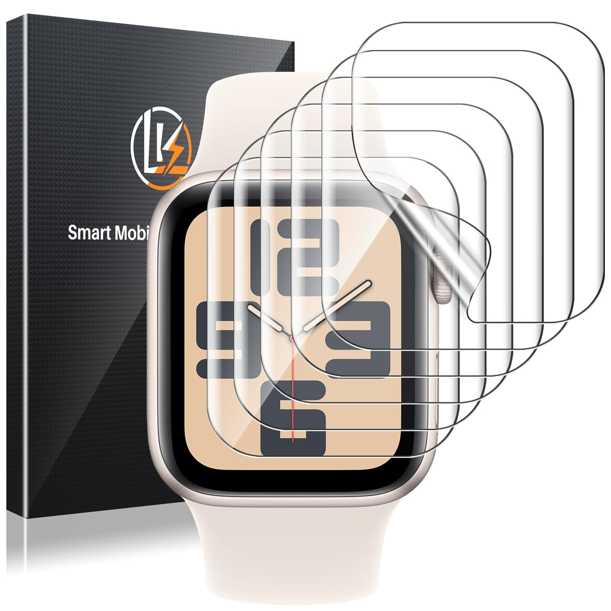 LK 6 Pack for Apple Watch Series 12/11/10 42mm Screen Protector