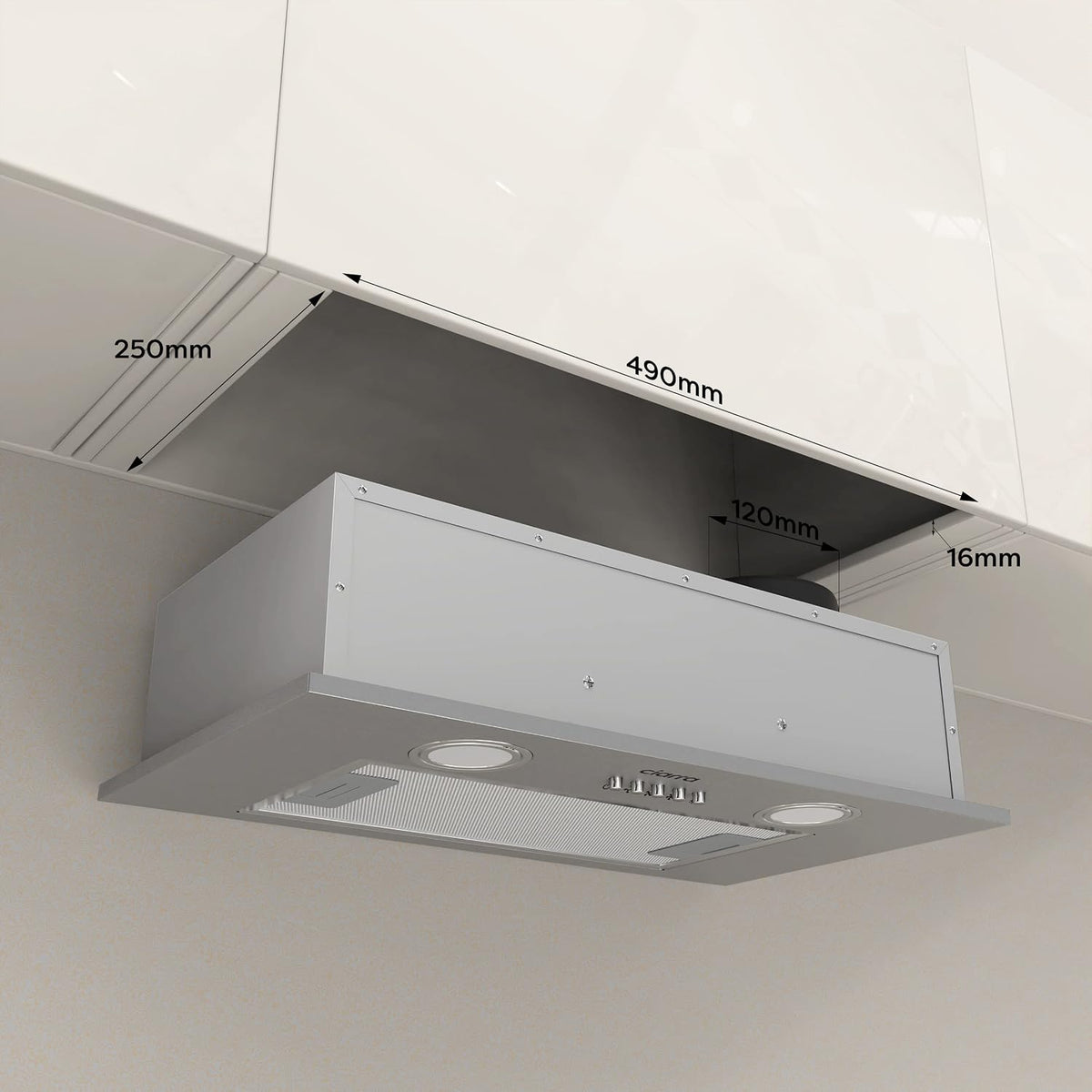 CIARRA 52cm Integrated Cooker Hood Stainless Steel 300m³/h CBCS5913A