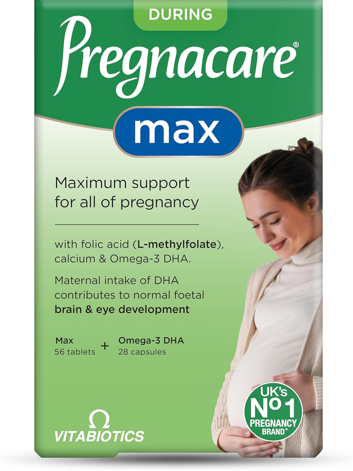 Pregnacare MAX Pregnancy Vitamins - UK's No.1 Pregnancy Brand. Greater Prenatal Care for Women, Supplement with Added Omega-3 DHA for Normal Brain and Eye Development