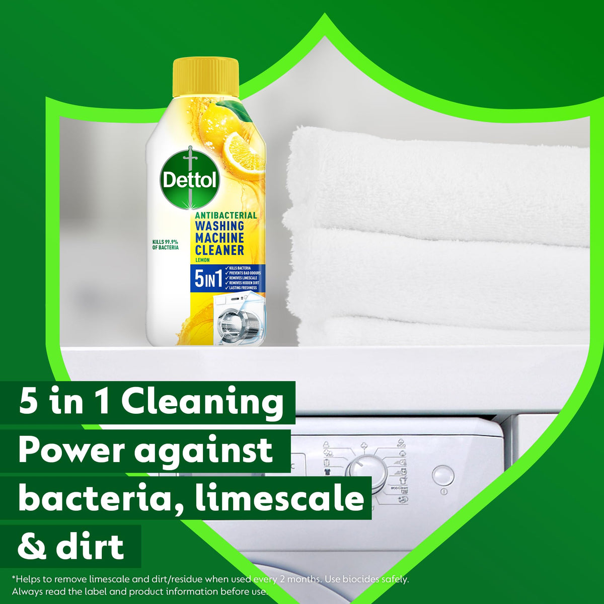 Dettol Washing Machine Cleaner, Pine, Antibacterial, 250ml