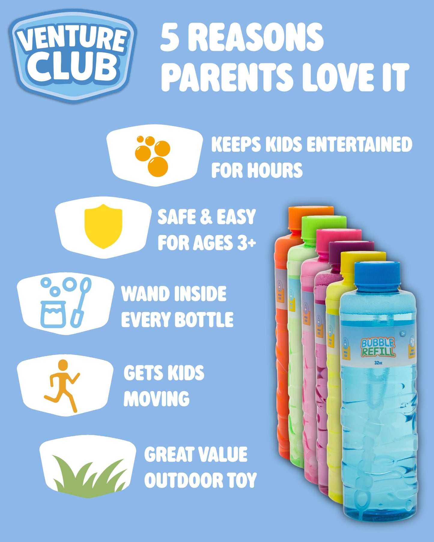 Venture Club Bubble Machine Lantern - Automatic Bubble Maker - Bubbles for Kids & Toddlers, Garden Toys & Games for Outdoor Play, Party & Active Fun - Free Standing, Easy Setup, Children Aged 3+