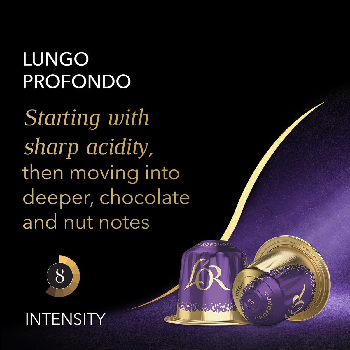 L'OR Espresso Lungo Profondo Coffee Pods x40, Pack of 1, Total 40 Capsules