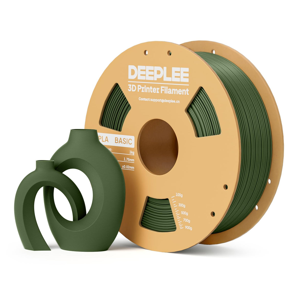 DEEPLEE PLA Filament 1.75mm, Basic 3D Filaments Beige 1kg