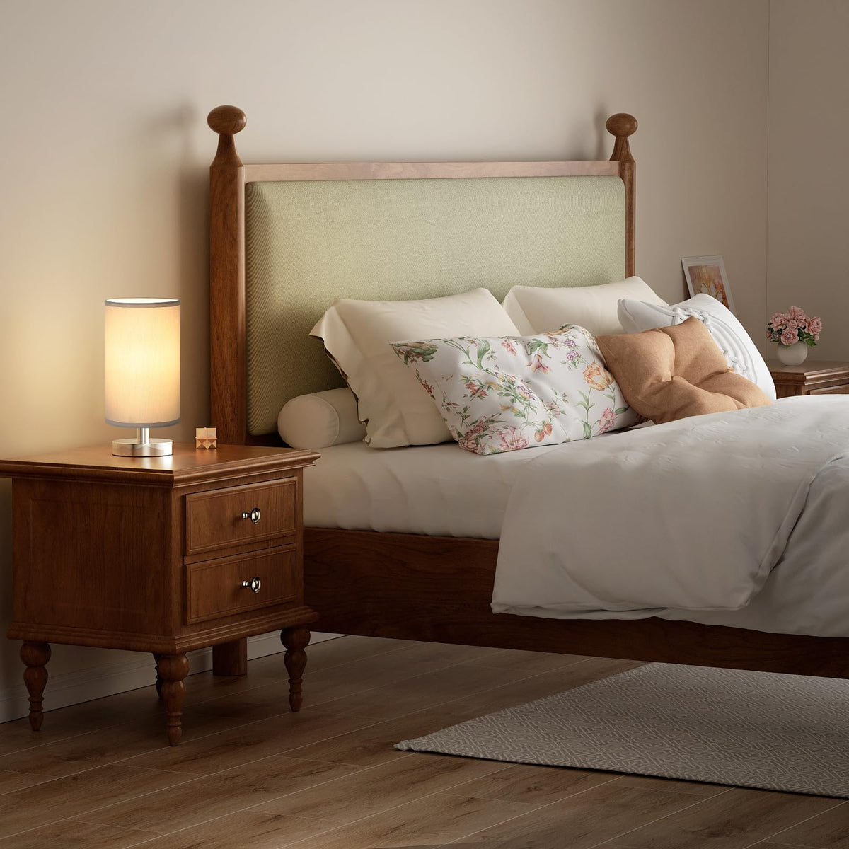 Aooshine Bedside Lamps, 3000K Warm Table Lamp for Bedroom Living Room