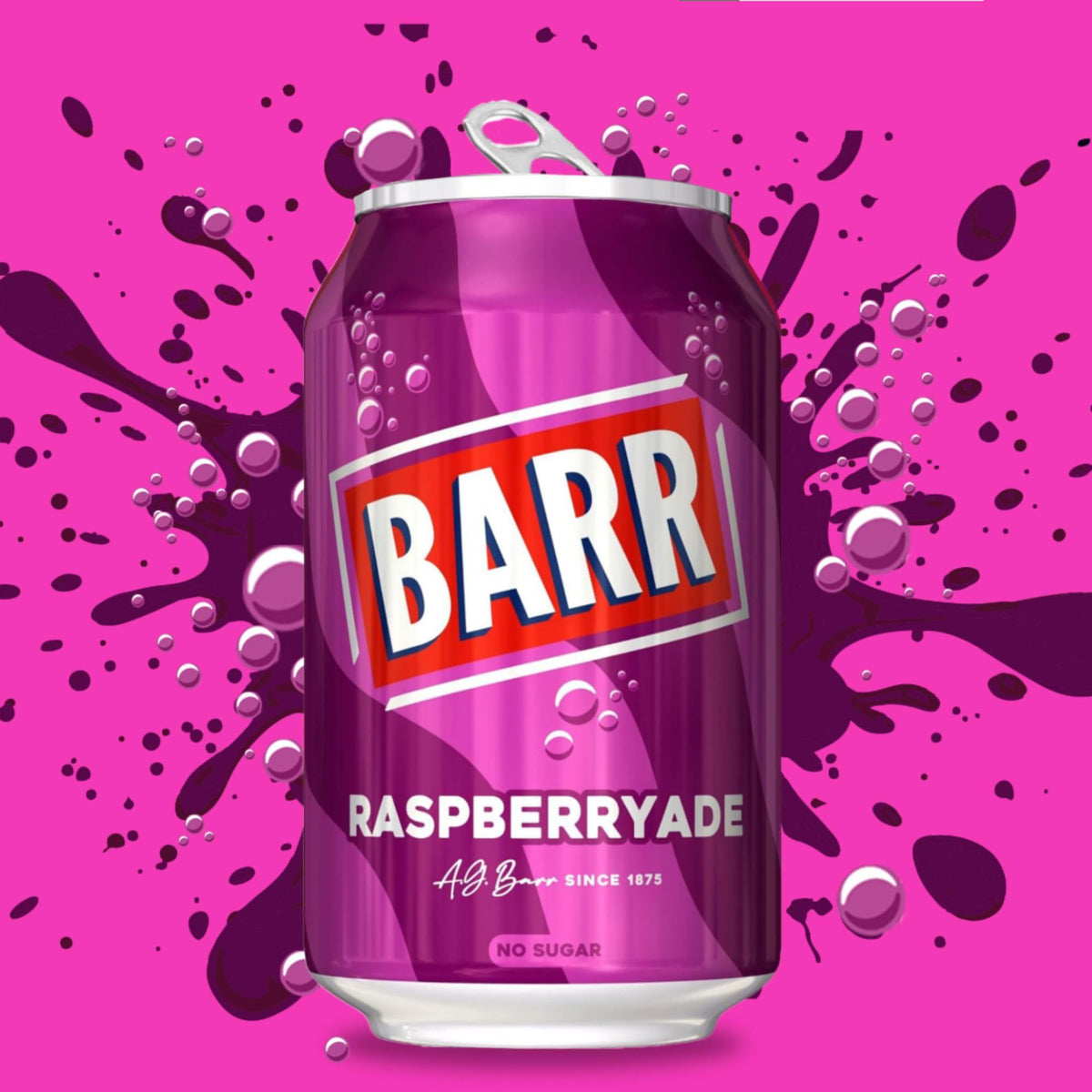 Barr Cream Soda Zero Sugar Sparkling Soft Drink, 24 Pack, 330ml Cans