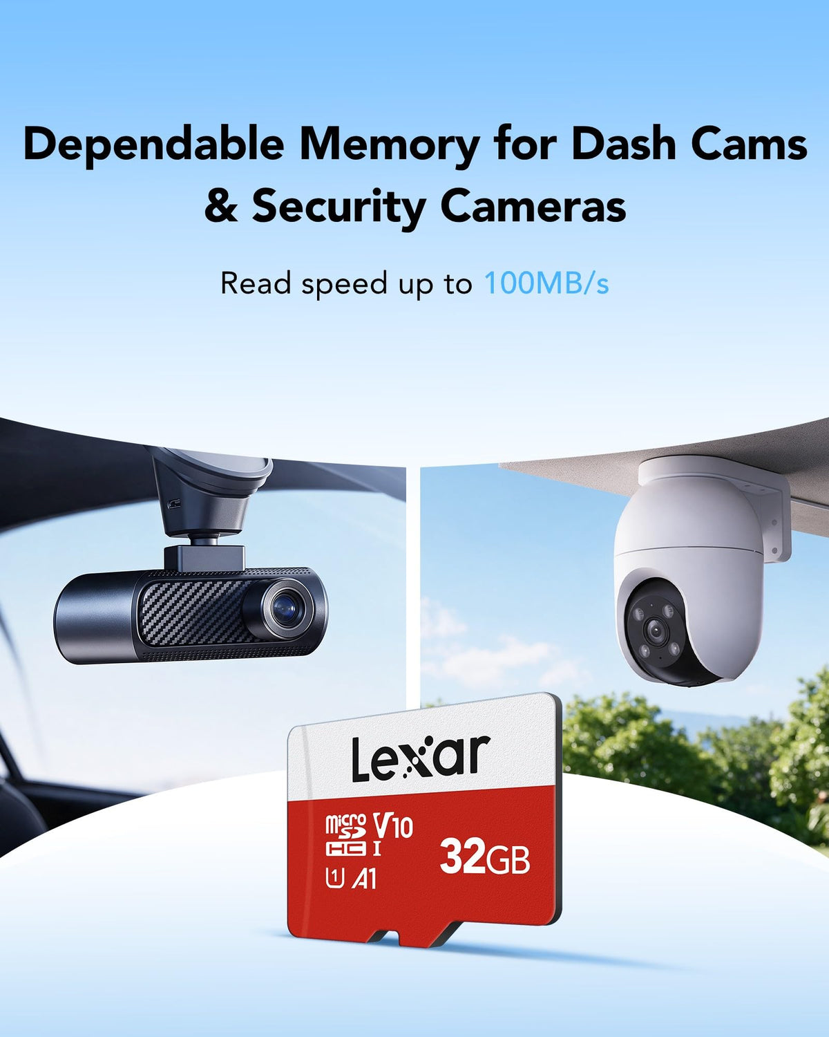 Lexar Micro SD Card 64GB E Series, Up to 100MB/s, microSDHC