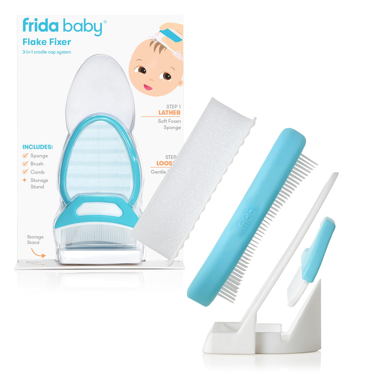 Frida Baby DermaFrida SkinSoother Baby Bath Brush, Essentials, Pack of 1