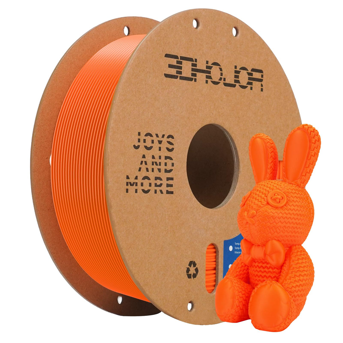 3DHoJor Basic PETG Filament 1.75mm 1kg*2 Bundle for 3D Printers-2Pack Black
