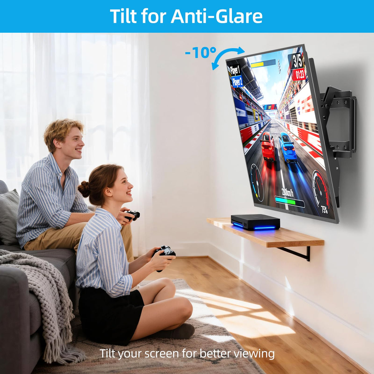 HOME VISION Heavy Duty Fixed TV Wall Bracket for 32-86 Inch Flat Screens