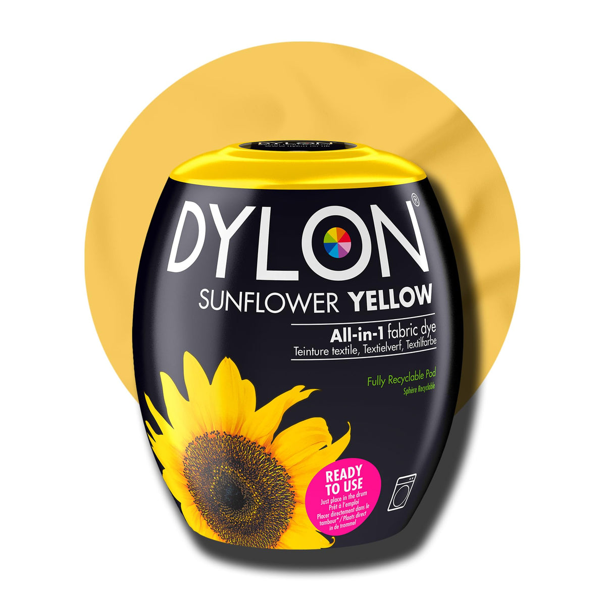 DYLON Washing Machine Fabric Dye Pod, Intense Black, 350g