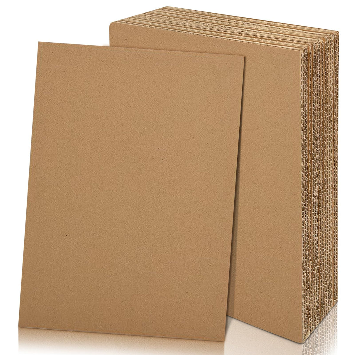 yuejuhe 20 Pack Corrugated Cardboard Sheets, A4 Thick Kraft Board