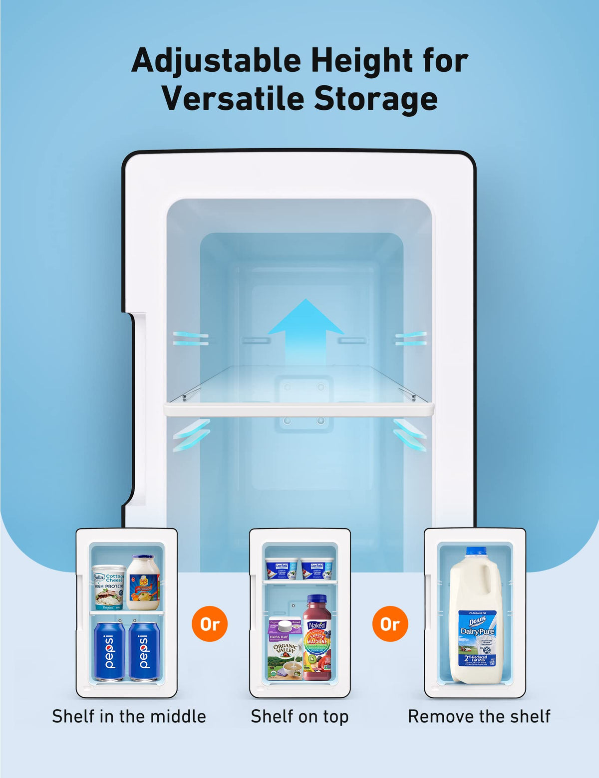 AstroAI Mini Fridge 6 Litre / 8 Can for Bedrooms, Small Fridge, AC/DC Power