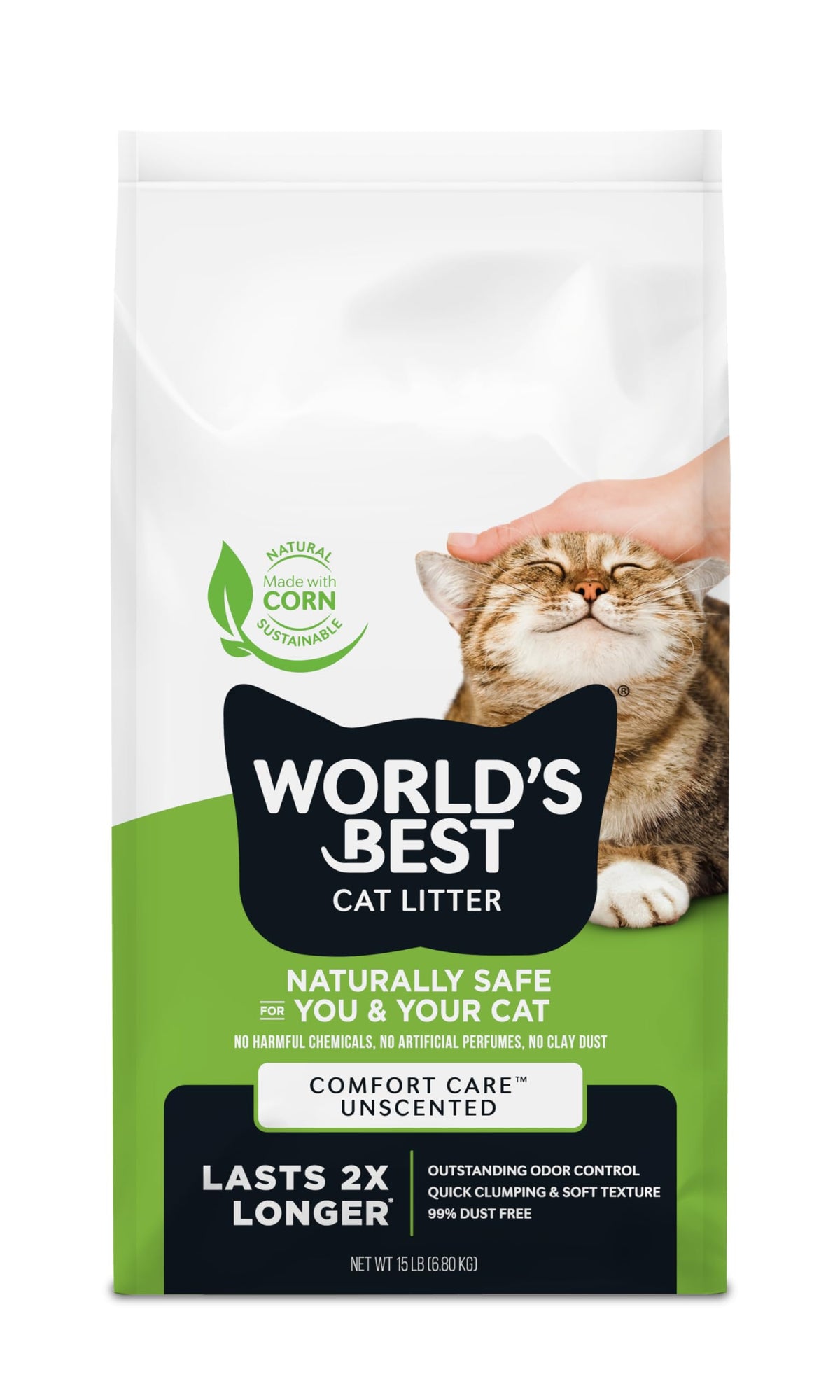 WORLD'S BEST CAT LITTER Comfort Care Unscented, 28-Pounds