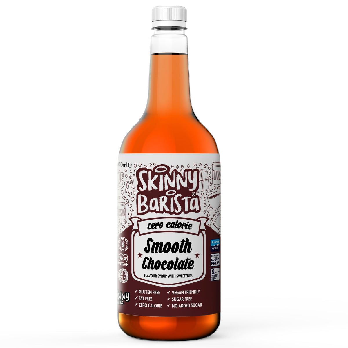 Skinny Food Co Butterscotch Syrup Zero Calorie 1L - Sugar Free Coffee Syrup