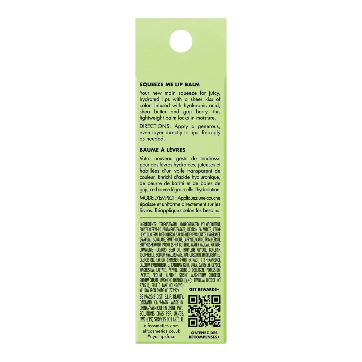 e.l.f. Squeeze Me Lip Balm Duo, Moisturizing Lip Balm for a Sheer Tint of Colour, Infused with Hyaluronic Acid, Vegan & Cruelty-Free, CHERRY/BUBBLEGUM