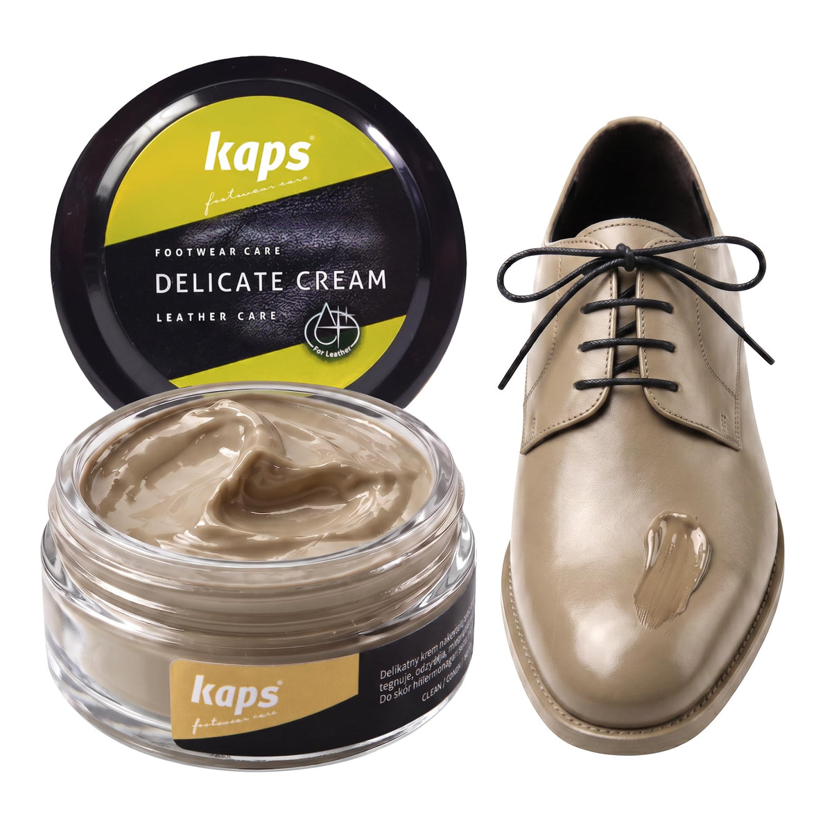 Leather Shoe Cream Polish & Conditioner, Kaps 50ml