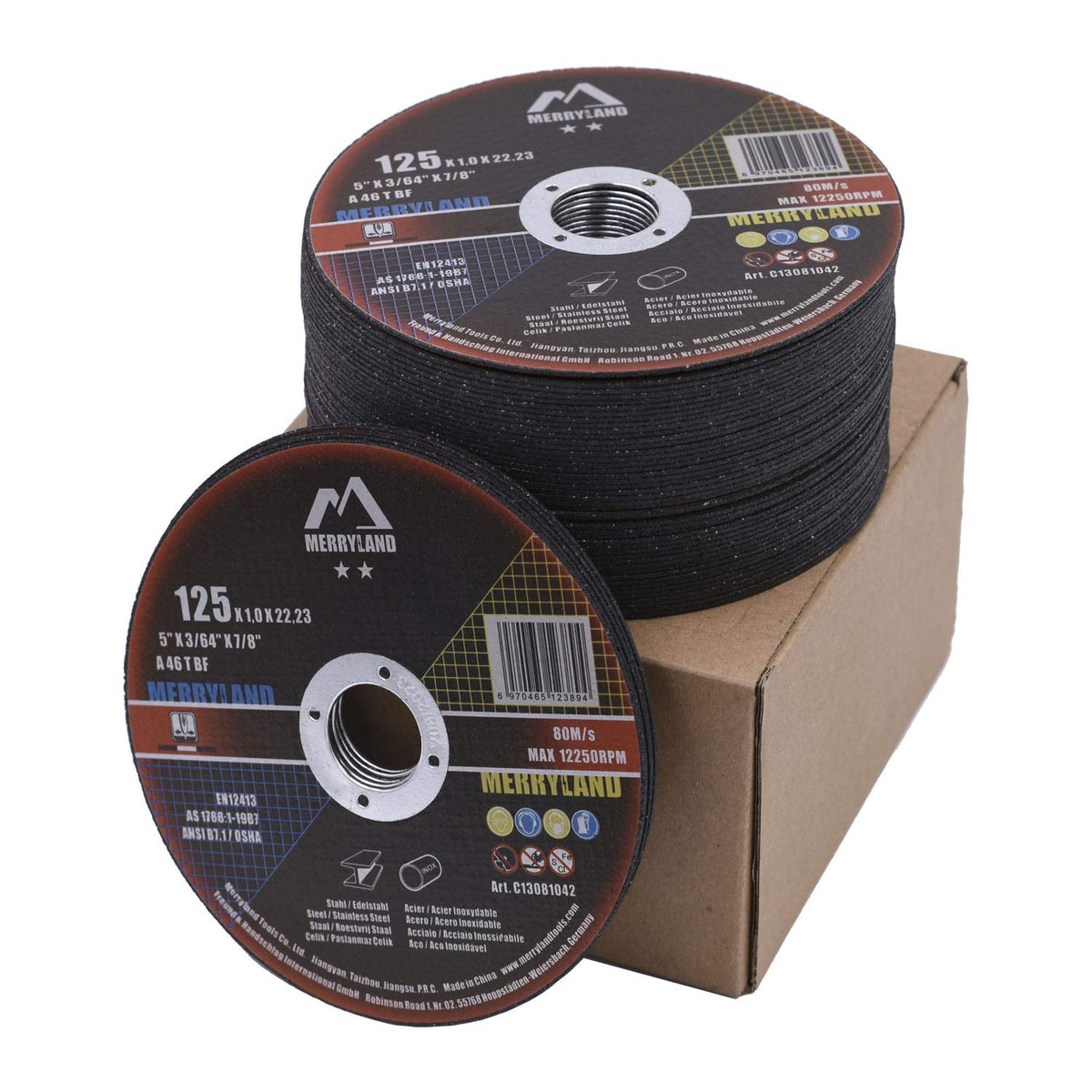 Merryland 50 Pack Cut Off Wheel 115 mm Cutting Metal Steel Craft-Line