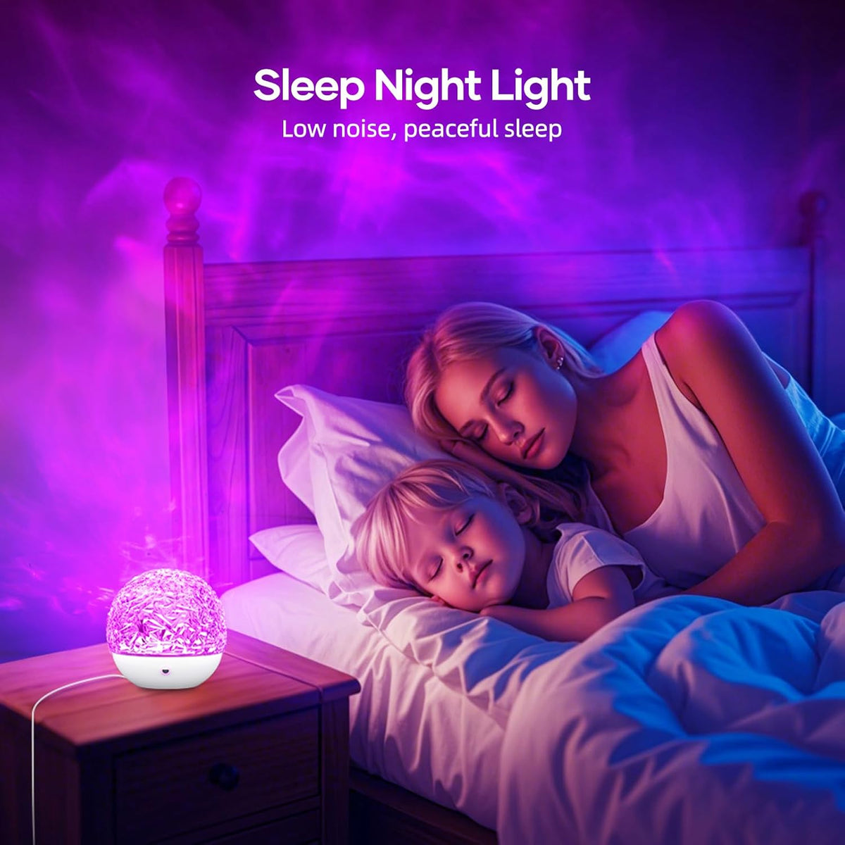 Fokky Sensory Night Light - 16 Colors Ocean Wave Bedside Lamp