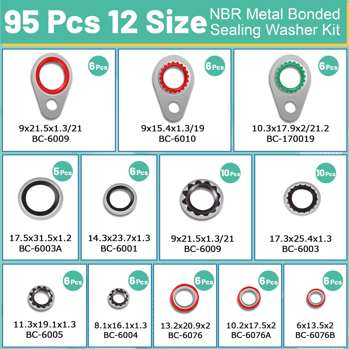 XBVV 20 Sizes O Rings O Rings Rubber Assorted Seal Kit
